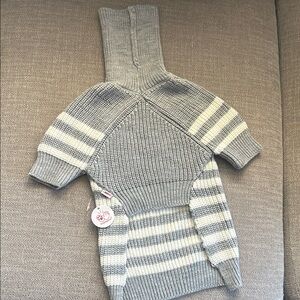 Gray Striped Pet  Sweater/coat